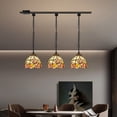 thumbnail image 5 of Kiven H-Type Track Lighting, 1-Light Tiffany Halo Track Pendant Light with Glassl Lampshade, Track Light Pedant for Bedroom Kitchen Island Home Cafe,Cord length 39.4", 5 of 7