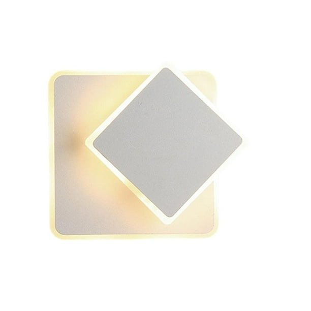 Lámpara de pared LED Zulema creativa acrílico Cuadrado blanco