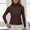 Coffee-01, variant on Womens Sweaters Solid Color Turtleneck Long Sleeve Slim Knit Base Layer Plush Skin Friendly Fall Top Coffee One Size