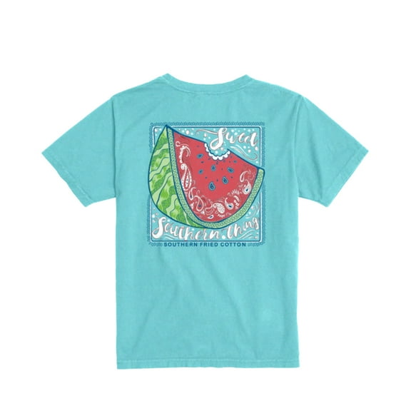 Southern Fried Cotton Sweet Southern Thing Youth Unisex Comfort Colors Short Sleeve T-Shirt, Freshwater- Small