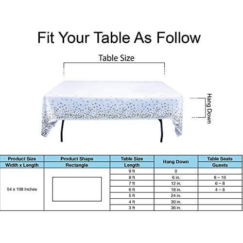 Table Cloths Disposable Tablecloths, What Size Tablecloth For Table Of 8