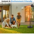 thumbnail image 4 of SereneLife Infrared Patio Heater, Electric Patio Heater for Indoor/Outdoor Use, (Black), 4 of 8