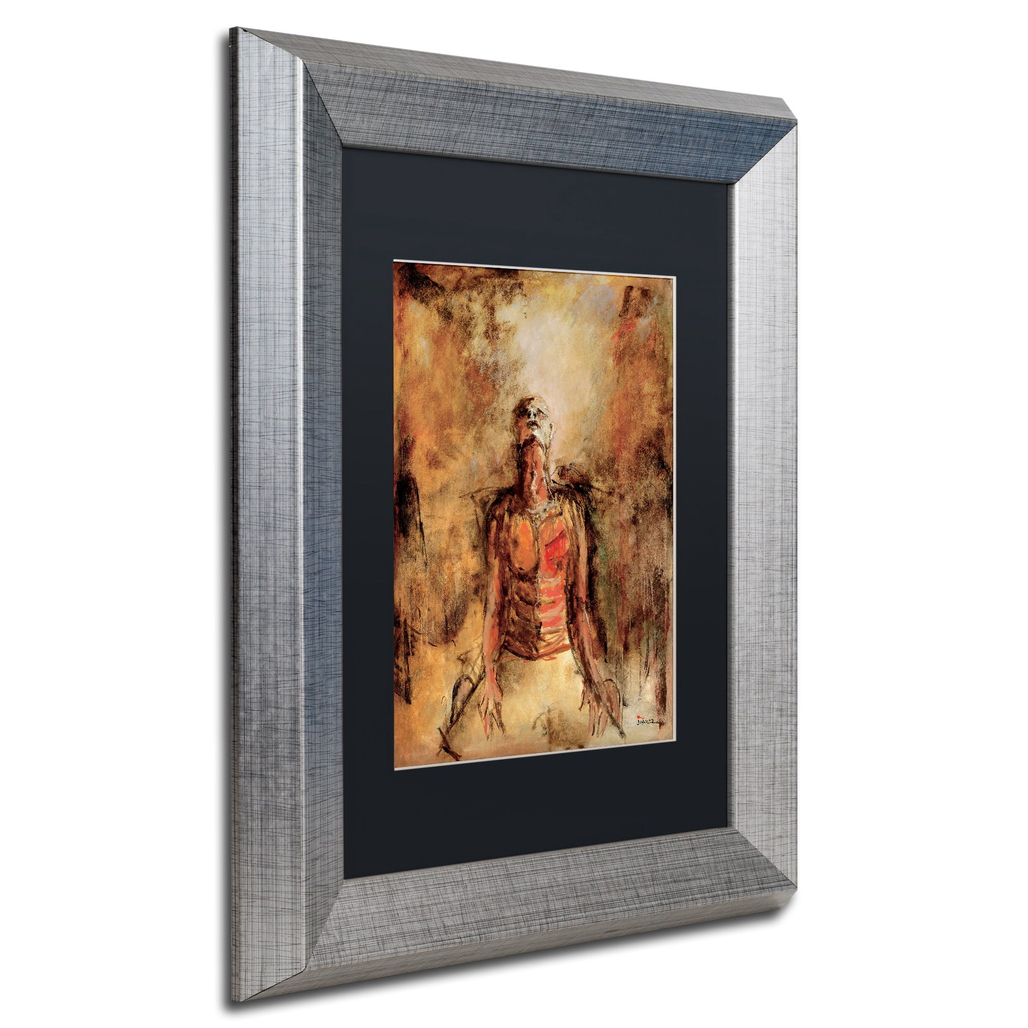 Trademark Fine Art "Totally Surrender" Canvas Art by Joarez, Black Matte, Silver Frame