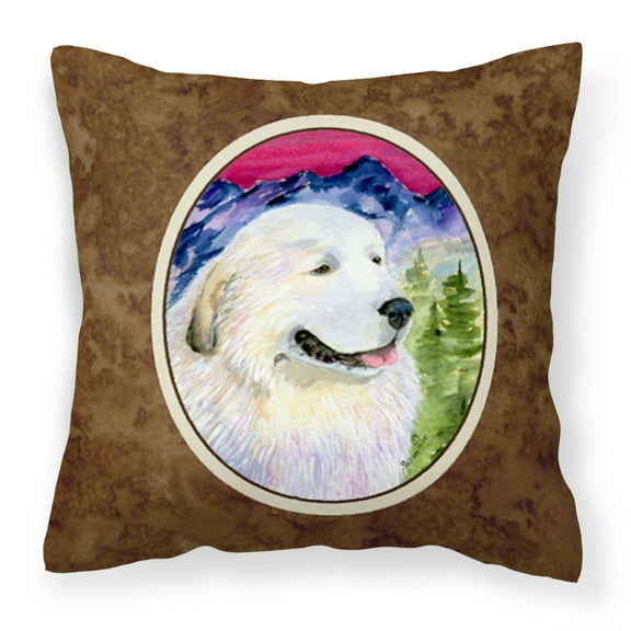 Carolines Treasures SS8473PW1414 Great Pyrenees Fabric Decorative Pillow, 14Hx14W, multicolor