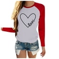 thumbnail image 2 of Puntoco Mujeres Día de San Valentín Casual Manga larga O Cuello en forma de corazón top Puntoco Puntoco-1627, 2 of 4