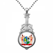 Suriname South Ameica National Emblem Pendant Jewelry Music Guitar Torque Hangtag