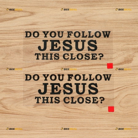 Do You Follow Jesus This Close Decal Sticker Car Truck Vinyl - 2 Pack Black, 6 Inches - No Background 02151