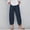 *Navy, variant on ClodeEU Womens Summer Wide Leg Fashion Pure Color Flower Cropped Pants,Casual Comfort Loose Pant Black,Womens Plus L