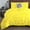 Yellow, variant on DNG Creations 1 Piece Luxury Circle Ruffle Comforter with 1 Freebie Ruffle Pillow All-season 550 GSM 800TC, 100% Egyptian Cotton ( Twin/Twin XL Size ) Solid Navy Blue Colour