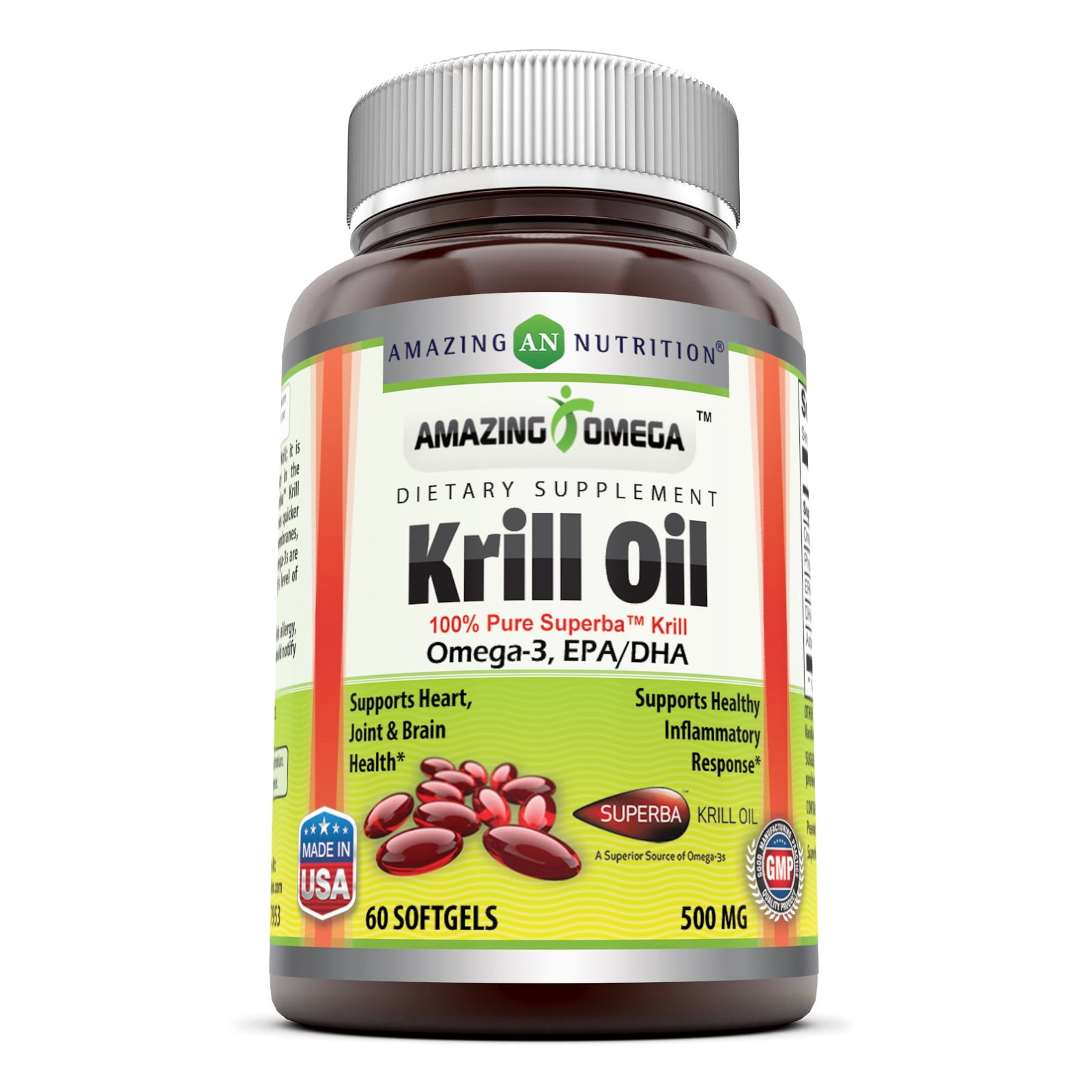 Amazing Omega Superba Krill Oil 500mg 60 Softgels