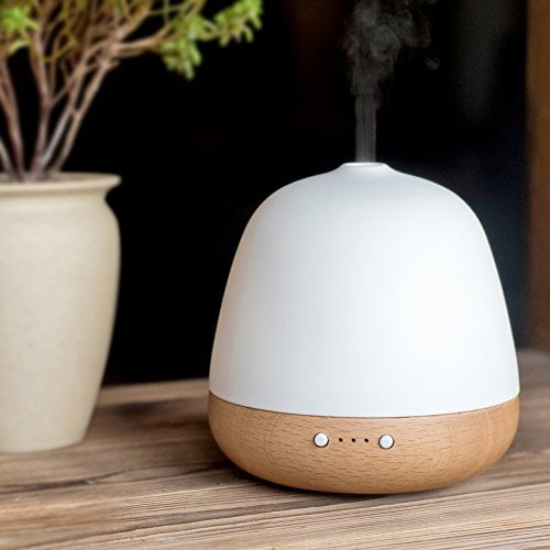 ZEIGGA LAB Essential Oil Diffuser, Ceramic and Real Solid Wood