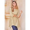 thumbnail image 6 of Roaman's Women's Plus Size Handkerchief Hem Sequin Tunic, 6 of 6