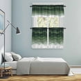 thumbnail image 5 of Sage Green Stripes Kitchen Curtains Sets for Windows 24 Inch Length, Rustic Gradient Abstract Waves Art Rod Pocket Window Treatments Tier Curtains and Valances Set for Bedroom/Bathroom, 5 of 8