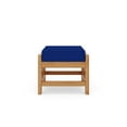 thumbnail image 2 of Curated Maison Sylvie Teak Outdoor Ottoman with Navy Cushions, 2 of 5