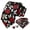 Black Floral, variant on Mens Ties Solid Color Satin Necktie and Pocket Square Tie Formal Cufflinks Sets for Men Wedding