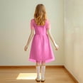 thumbnail image 7 of Avrntaa Girls Solid Summer Dresses Mesh Fluffy Short Sleeve Dress A-Line Sundress for 5-16Y, 7 of 7