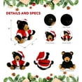 thumbnail image 3 of DolliBu Santa Black Bear Stuffed Animal Plush Toy - Eco-Friendly Wild Animal Dress Up with Red Santa Claus Outfit, Cute Wild Life Animal Black Bear Gift Perfect Holiday Christmas Gift - 9 Inches, 3 of 6