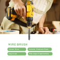 thumbnail image 5 of Cepillo de PerforacióN Cepillo de Alambre de Cerdas de Acero Inoxidable para Taladro EléCtrico Cepillo de Alambre de Limpieza con Manija de VáStago Hexagonal 6 Piezas, 5 of 5