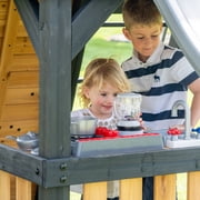 Backyard Discovery Rosewood Falls Cedar Wood Swing Set, Monkey Bars, Clubhouse, Crows Nest