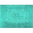thumbnail image 1 of Ahgly Company Machine Washable Indoor Rectangle Abstract Turquoise Blue Contemporary Area Rugs, 2' x 4', 1 of 4
