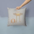 thumbnail image 2 of Carolines Treasures BB5740PW1414 Alphabet O for Owl Fabric Decorative Pillow  14Hx14W multicolor, 2 of 4