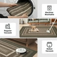thumbnail image 5 of Garvee 8'x10' Modern Braided Printed Area Rug Washable Accent Carpet, Non-Slip Bordered Indoor Rugs Foldable Low Pile Floor Cover for Living Room Bedroom Home Office, Brown, 5 of 8