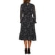 thumbnail image 3 of VESTIDO DE MUJER INSPIRE CHIC Floral Cuello Alto Volante Manga Larga Flowy Chiffon A-Line Midi Vestidos Negro XL, 3 of 6