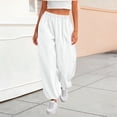 thumbnail image 2 of BUIGTTKLOP Cargo Joggers for Women High Waisted Casual Pants Baggy Loose Fitted Summer Pants with Pockets, 2 of 6