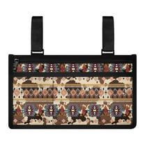 Jiueut Aztec Tribal Wheelchair Armrest Side Hanging Storage Bag Wheelchair Pouch Back Pocket for Seniors Easy to Install Power Wheelchair Armrest Bag Wheelchair Pouch Side