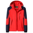 thumbnail image 5 of StSilkitty Men's Rain Jacket Color Block Long Sleeve Full Zip Windbreaker Waterproof Hooded Raincoat with Pockets, 5 of 9
