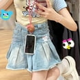 thumbnail image 4 of Sanrio-Falda plisada de Hello Kitty, diseño de moda de Anime japonés, falda de media línea Kawaii Y2K, vestido vaquero de cintura alta para chica dulce, 4 of 4