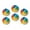 C2385, variant on Glass Refrigerator Magnet 6Pcs Magnetic Fridge Sticker,Decor for Kitchen,Whiteboard,Cabinet,Flowers And Birds Under The Setting Sun
