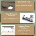 thumbnail image 6 of WestinTrends Greenville Outdoor 70" HDPE Plastic Picnic Table Bench With Umbrella Hole, Weathered Wood, 6 of 14