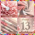 thumbnail image 3 of Pink Theme Happy 13th Birthday Banner Glitter Design 13th Birthday Display Floral Decor Balloon Arrangement Teen Birthday Backdrop for 13th Birthday Party Teenage Celebration Girls' Birthday, 3 of 8