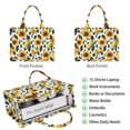 thumbnail image 2 of Large Capacity Tote Bag,White Sunflower Cow Print Pattern Handbag Fashion Luxury Tote Bag,15.7"x13"x 5.1" Inches,Laptop Compatible, 2 of 6