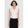 thumbnail image 2 of Womens Trendy Button Front Cropped Blazer Vest, 2 of 5