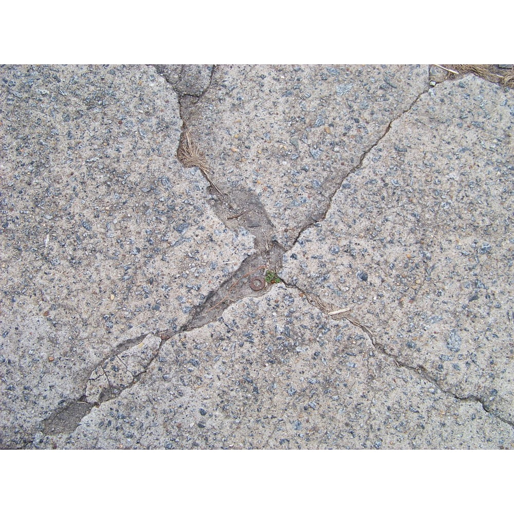 Canvas Print Rough Old Material Gray Concrete Cracked Cement Stretched
