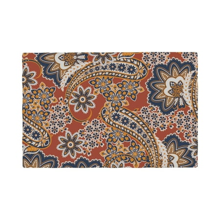 

Placemats Set of 4 / 6 Paisley3 Placemats for Dining Table Indoor/Outdoors Heat Resistant Washable Placemats 18 x 12
