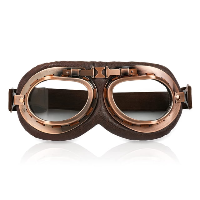 Vintage Retro Motorcycle Goggles Windproof Anti-Dust Riding Glasses for Harley Cruiser Scooter Unisex Steampunk Style