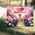 thumbnail image 4 of Hello Valentine’s Day Vizsla Flower Crown Romantic Pink Floral Yard Sign Vizslas Dog Lover Gifts Idea Outdoor Home Lawn Garden Porch Decor - 00031, 4 of 5