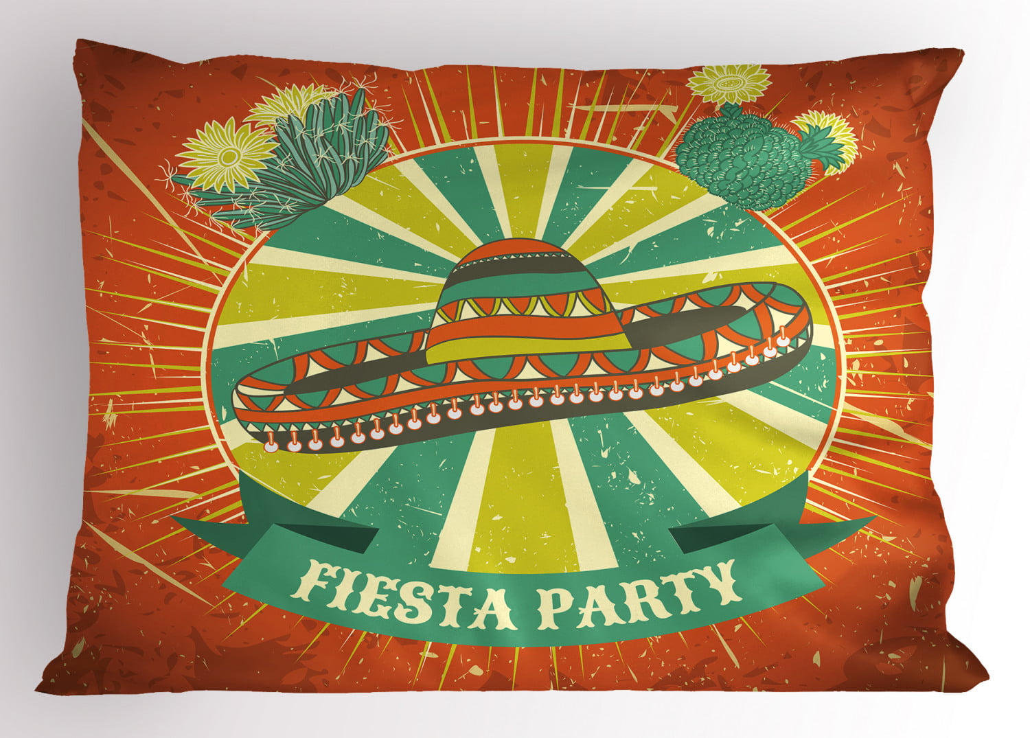 Fiesta Pillow Sham Decorative Pillowcase 3 Sizes Bedroom Decor Ambesonne 