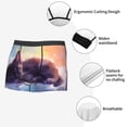 thumbnail image 3 of Pofeuu Colorful Cloud Sleeping Cat Print Men’s Boxer Briefs, Moisture-Wicking Underwear, Regular,Trunk-Small, 3 of 5
