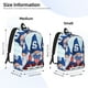 thumbnail image 2 of Disketp Cute Gnomes in USA print Canvas Backpack Lightweight Travel Daypack Student Rucksack Laptop Backpack-Small, 2 of 5
