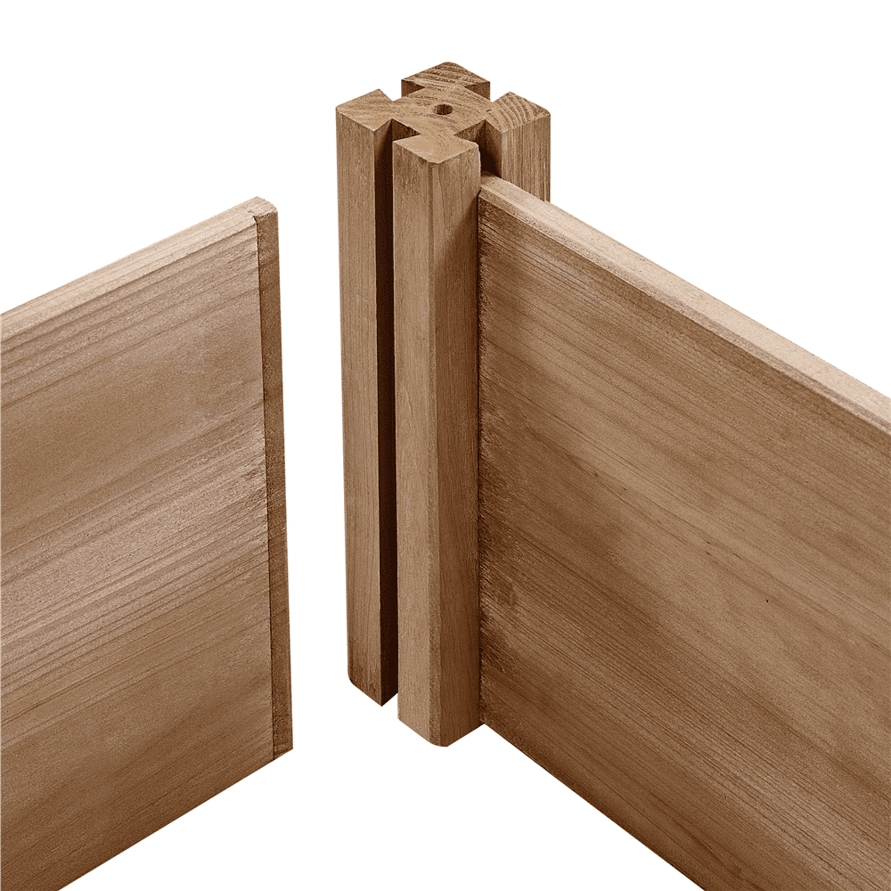 Renwick Wooden Raised Garden Bed Divisible Planter Box,Dark Brown
