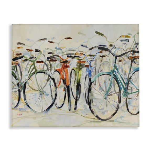 Stupell Industries Contemporary Abstract Expressive Bicycles Canvas Art, 20 x 16, by Dusza