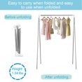 thumbnail image 3 of Travel Garment Rack, Sturdy Folding Clothes Rack Stainless Steel  for Laundry, 3 of 7