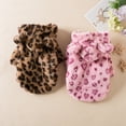 thumbnail image 3 of Winter Pet Dog Clothes Warm Fleece Dog Hoodie Leopard Dog Coat Jacket French Bulldog Clothing for Small Medium Dogs Pet Costumes puppy keep, 3 of 9