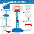 thumbnail image 6 of Toddler Basketball Hoop for Ages 1-3, Adjustable Mini Basketball with 3 Balls, Safe Indoor Outdoor Toy for Kids, 6 of 6