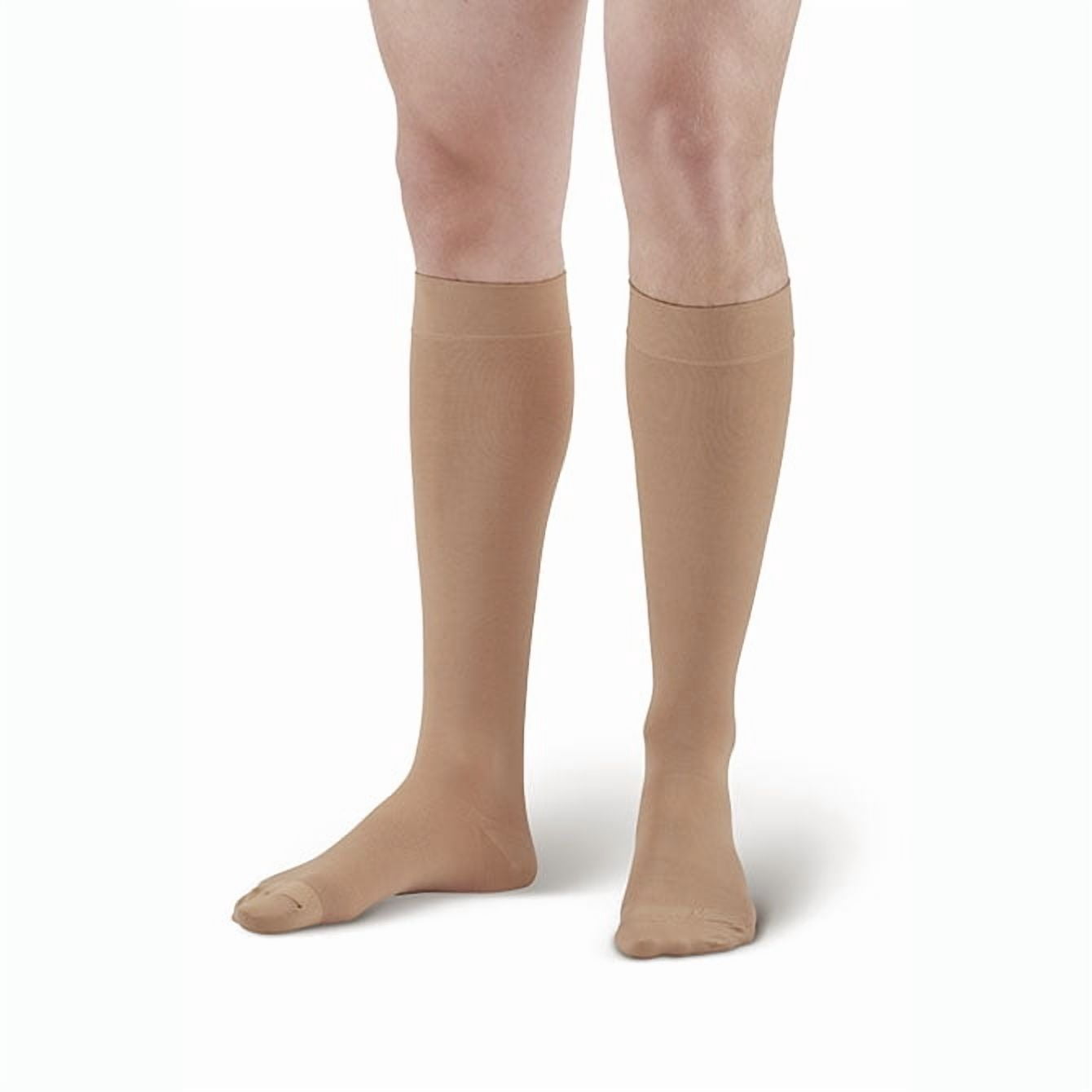 Ames Walker AW Style 200 Medical Support Closed Toe 20-30 mmHg Firm Compression Knee High Stockings X-Large Reg Wide Black