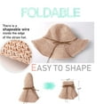 thumbnail image 3 of Women Floppy Sun Hat Summer Wide Brim Beach Cap Packable Cotton Straw Hat for Travel, 3 of 6